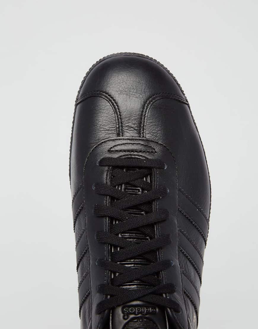 adidas Originals Gazelle Leather All Black-4