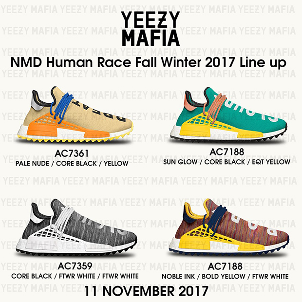 11월 11일 발매되는 아디다스 x 퍼렐 윌리암스의 NMD Hu 트레일 모음(adidas Originals x Pharrell Williams NMD Hu Trail November 2017) 1
