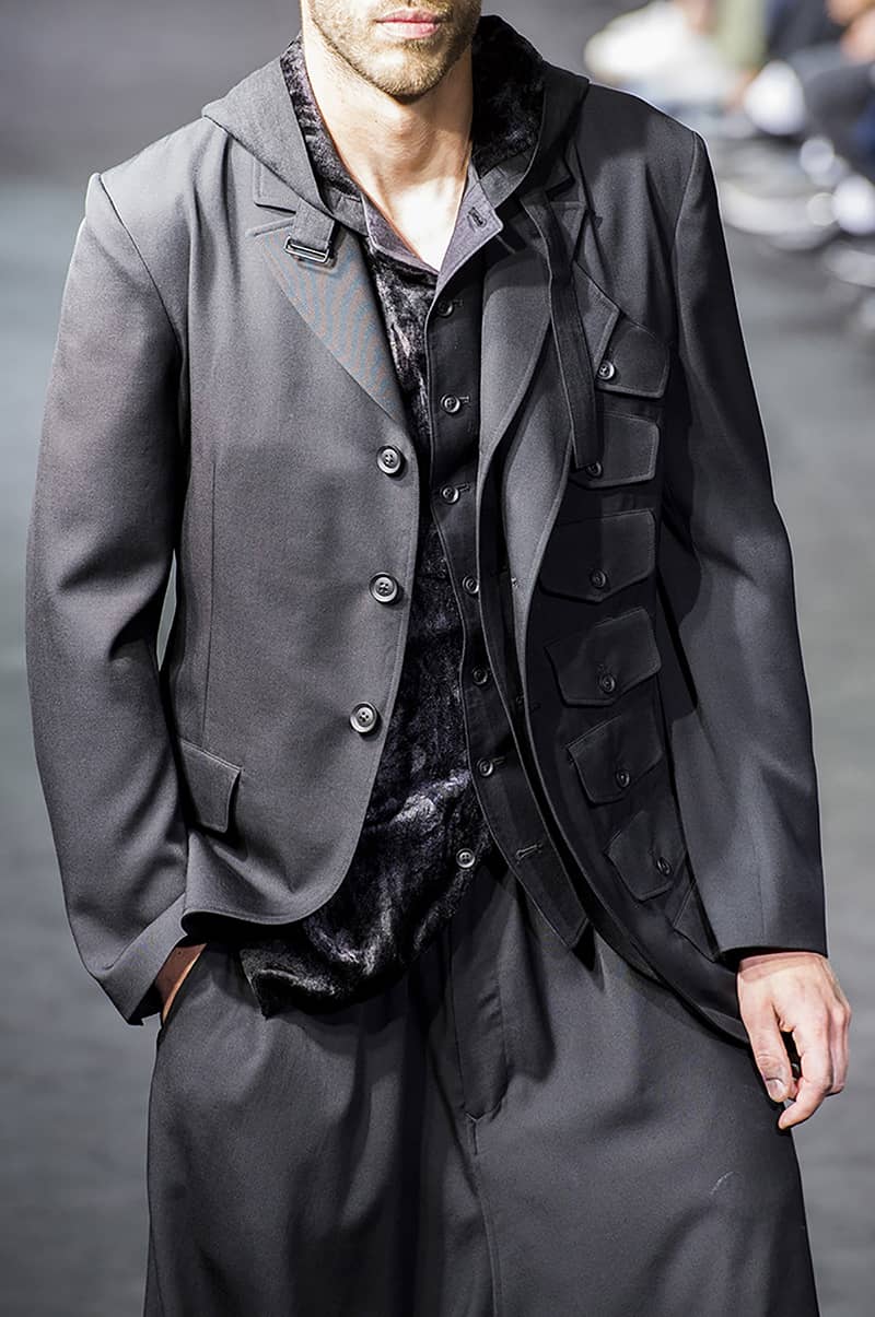 Yohji Yamamoto SS19 Menswear Fashion Show Detail Look-2