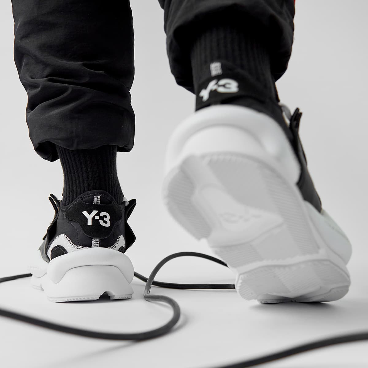Y-3 Kaiwa Black on foot-2