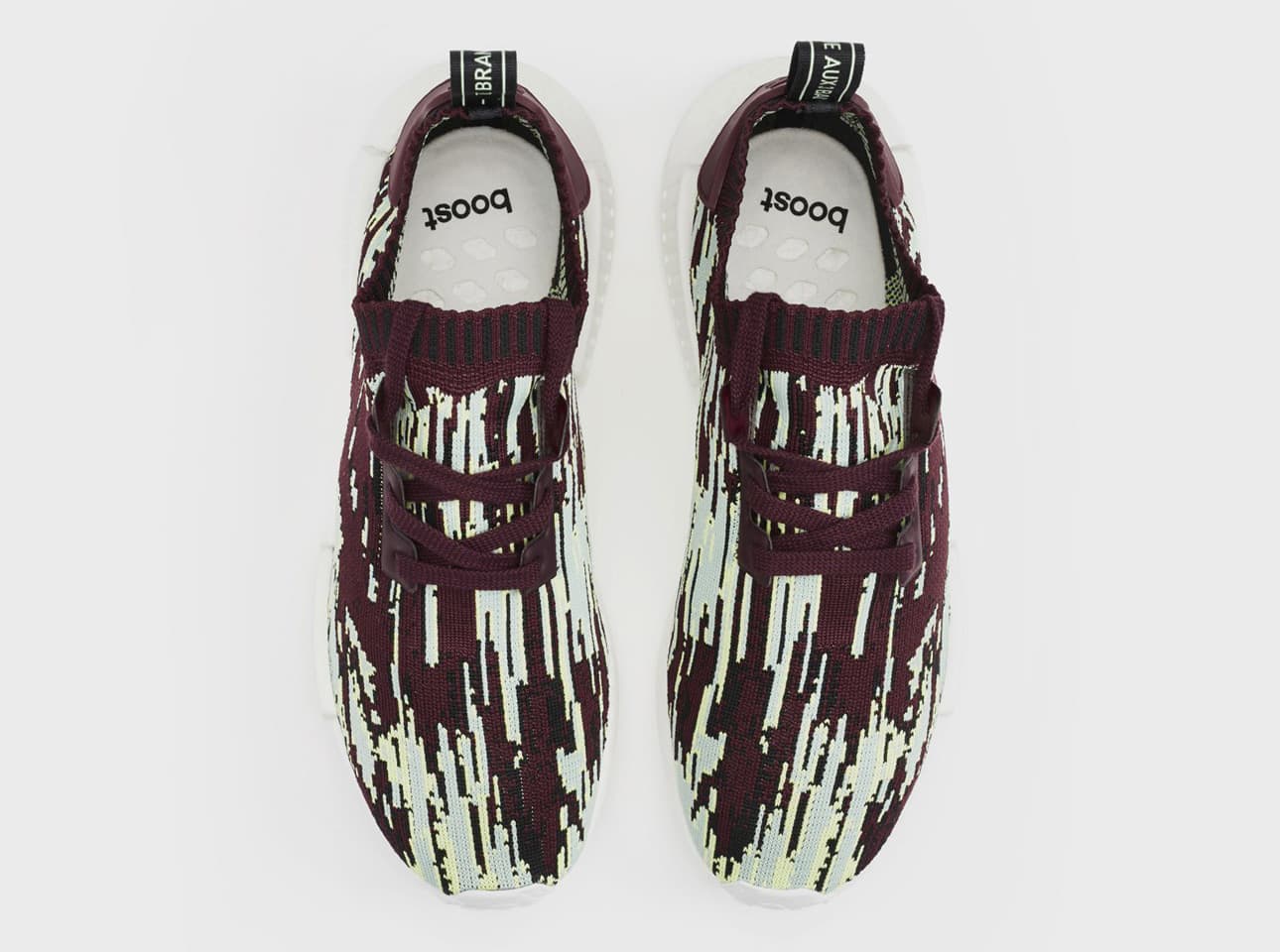 SNS x adidas Consortium NMD R1 PK Datamosh 2.0 Maroon-4