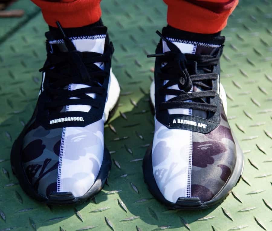 베이프 x 네이버후드 x 아디다스 컨소시엄 피오디 S3.1 샘플 착용샷(BAPE x Neighborhood x adidas Consortium POD S3.1 on Feet)-4