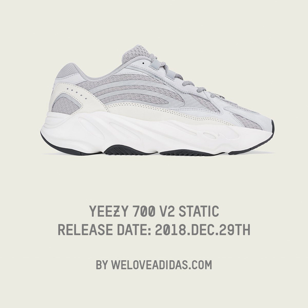 이지 부스트 700 스태틱, 12월 29일 발매(Yeezy Boost 700 Static release on december 29th)